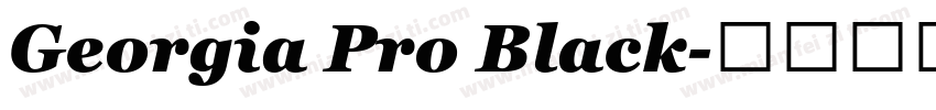 Georgia Pro Black字体转换